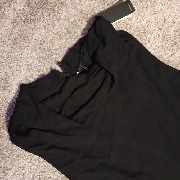 Monrow Women's Black Draped crepe jumpsuit medium new with tags - Picture 5 of 9